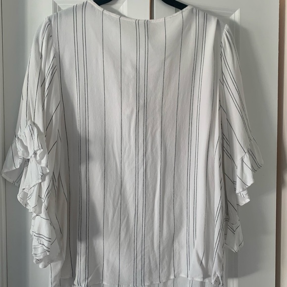 White striped Lauren Conrad Blouse - Picture 2 of 2
